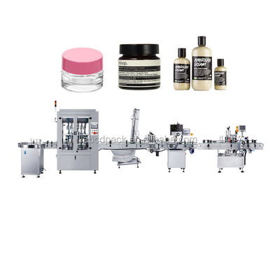 qualità  CE Standard Automatic Emulsion Production Line Small Cream Products Flling Filling Capping Labeling Machine With Video fabbrica