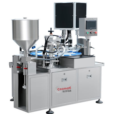 qualità  Automatic Powder Feeding Factory Direct Selling Liquid Lotion Cream Filling And Capping Machine For Cosmetic fabbrica